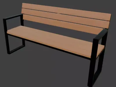Park Bench 3D Model 3D model