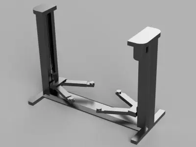 Power Lift Miniature Car Garage Diorama 1-43 3D print model 3D print model