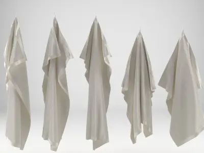 Towel Collection 3 towels - towels 3D model