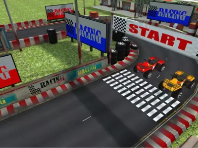 Racing track Low-poly 3D model