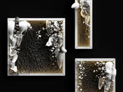 Vertical garden Moss modules 3 3D model