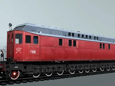 Diesel Locomotive Ge-1 Low-poly 3D model