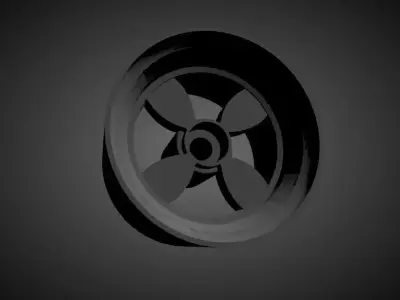 American Racing Libre rims with brakes and tires for Hot Wheels 3D print model