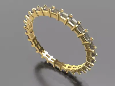 Luxury Diamond Ring Design 3D Jewelry Model STL OBJ Format 3D print model