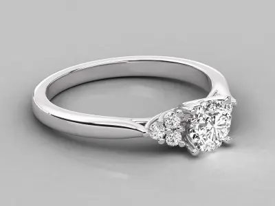 Engagement Diamond Ring 3D print model