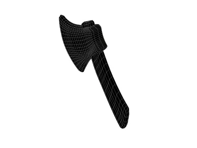 Jade Axe 001 Low-poly 3D model