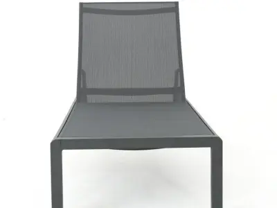 Long Reclining Chaise Lounge Set 3D model