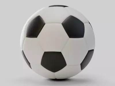 Soccer Ball Low-poly 3D model 3