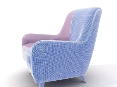 Lavender Armchair model pack Low-poly 3D model