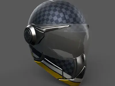Helmet scifi military combat racer Generic sport scifi human 3d  Low-poly 3D model