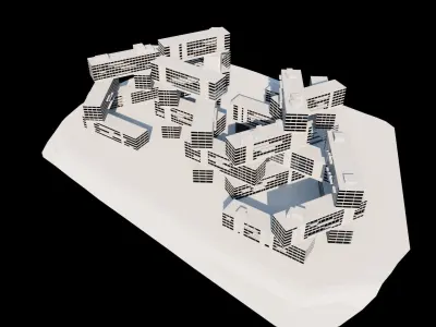The Interlace Singapore Low-poly 3D model