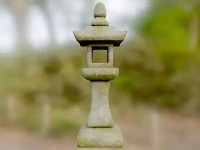 Japanese Stone Lantern - Kasuga-doro Low-poly 3D model