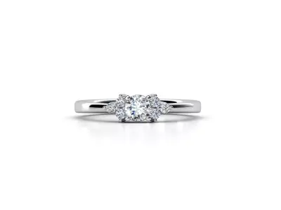 ZDR039 solitaire diamond engagement ring 3D print model