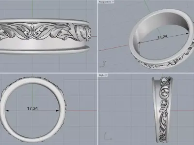 ring woman  3D print model 159