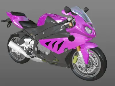 Heavy Bike 3D Model For Sporst Bikes Games Low-poly 3D model