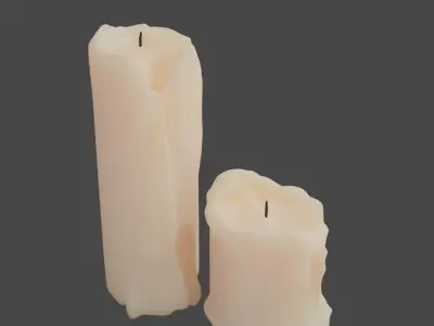 Candles two 3D model