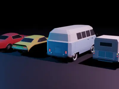 Vintage Cars  3D Model Collection 3D Model Pack