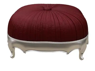 Classical Footstool Low-poly 3D model
