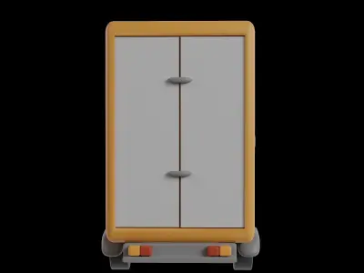 Truck cartoon Character 3D model