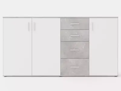 Albi Done 160 Cm Gray White Low-poly 3D model