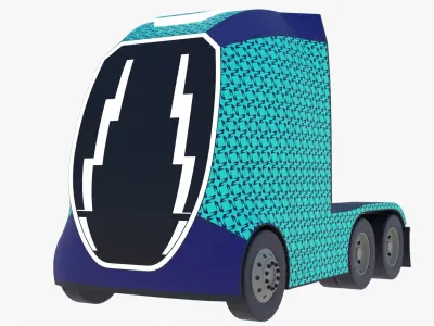 Future semitruck VII PBR 3D model