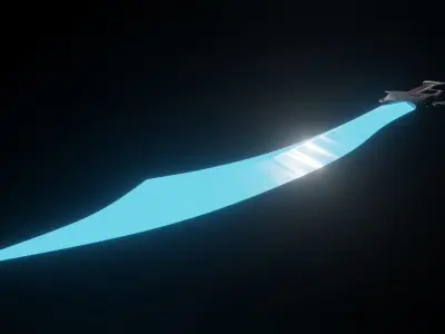 Sci-Fi Extendable Dao Sword - Free Version Free 3D model