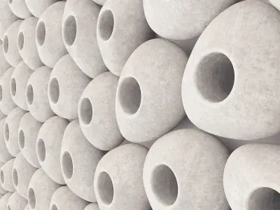 Pebble  smooth hole tile n1 3D model