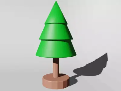 Christmas tree figurine Low poly Low-poly 3D model get