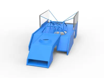 Shell of Outlaw Figure 8 Modified stock car Scale 1 to 25 3D print model