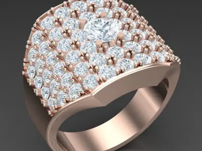 Luxury Men Rings Designs 6MR038 3D print model