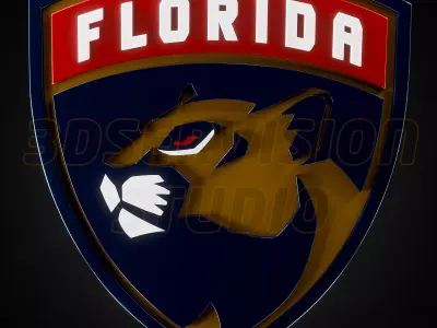 Florida Panthers logo - Cinematic - 3D print 3D model