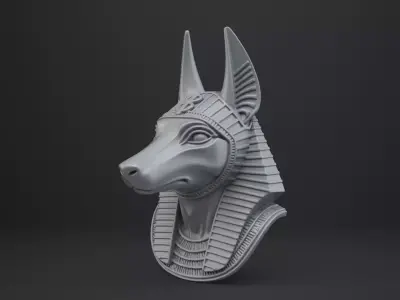 Anubis God Bust - Animal Figurine 3D print model