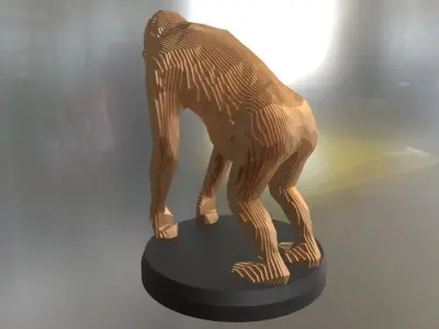 Parametric Orangutan Low-poly 3D model
