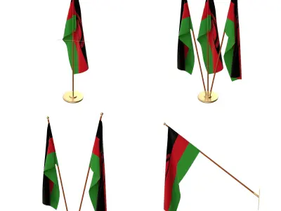 Malawi Flag Pack 3D model