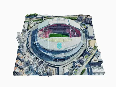 Wembley Stadium Low-poly 3D model