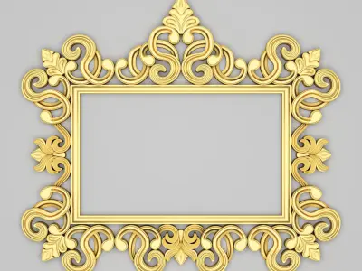 Classic Frame Mirror 010 3D model