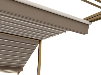 Motorized Pergola 3a bronze patina light 3D model