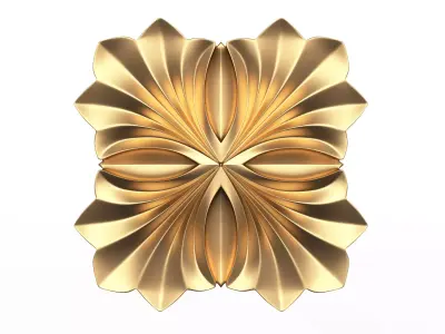 Rosette Carved Decoration CNC 016 Low-poly 3D model