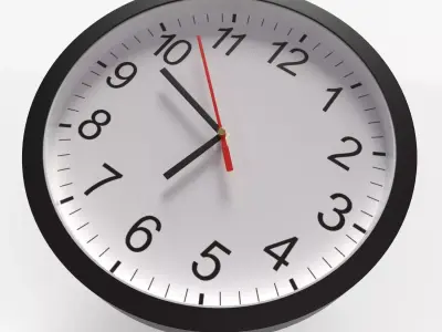Realistic Wall Clock 3D Model    3D model