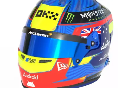 F1 McLaren Helmets 2024 3D model