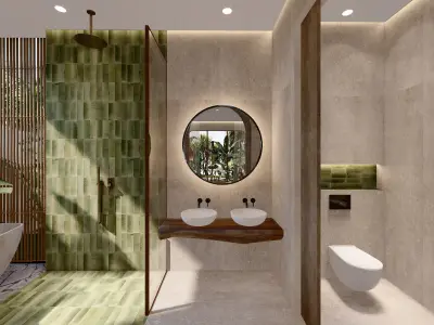 Wabi sabi style modern vacation apartement sketchup design 3D model