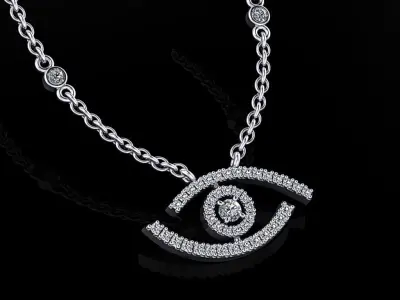 Messika Eye Pendant 3D print model