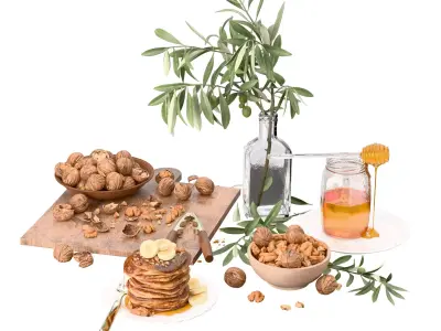 food decoration set 3D model