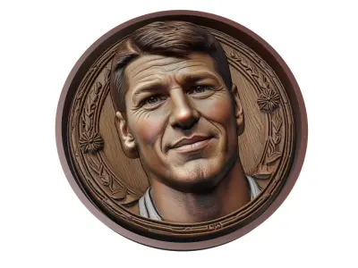 Steven Gerrard Footballer Medallion 3D print model