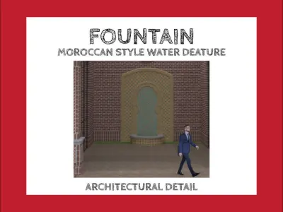 MOROCCAN FOUNTAIN WATER FEATURE 3D model