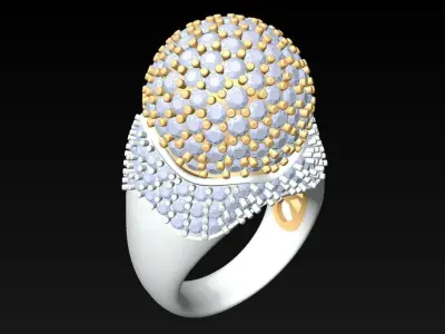 Diamond Ring - Womens Rings - GN283 3D print model