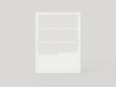 Wardrobe DAKOTA 160 White Low-poly 3D model