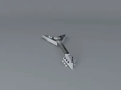 Double edged blade guitar Free 3D model