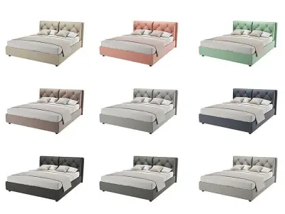 Bed comfortable and modern luxury 3D model