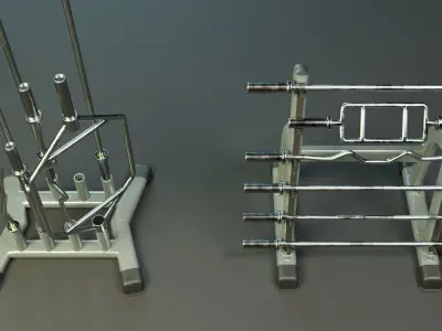 Training Bar Storage Holder PBR Low-poly 3D model